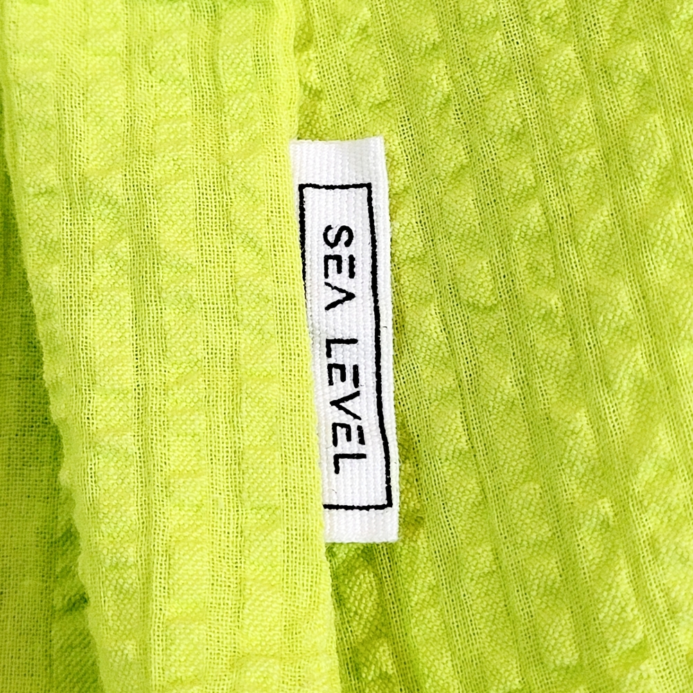 NWT SEA LEVEL SWIM AUSTRALIA Heatwave Cover Up Shirt In Citron Shimmer Small New - Picture 6 of 11